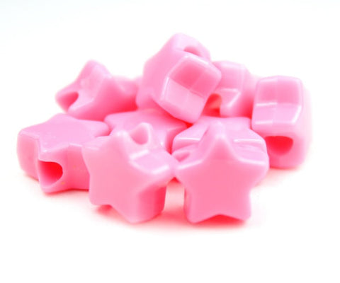 54028 ベイビー ピンク 不透明(Opaque) 13mm スター ポニービーズ (50個)【在庫状況：★☆☆】