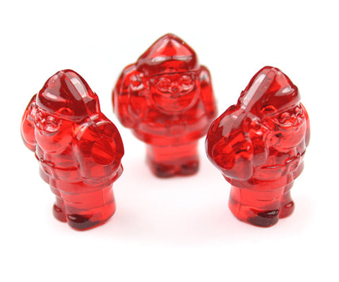 57027 ルビー 透明 25mm サンタクロース ポニービーズ (10個)【在庫あり：★☆☆】