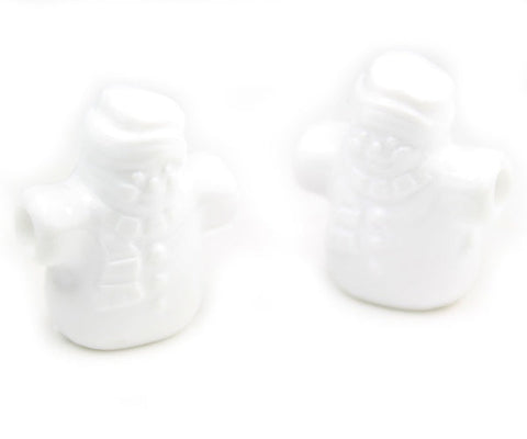 57028 ホワイト 不透明(Opaque) 25mm スノーマン ポニービーズ (10個)【リクエスト入荷】