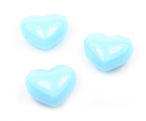 57034 ベイビーブルー 不透明(Opaque) 20mm ハート型 ポニービーズ (10個)【在庫状況：★☆☆】