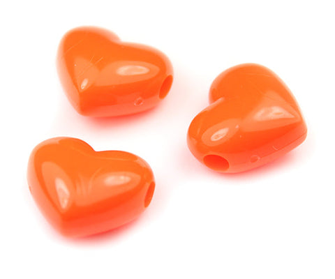 57062 タンジェロ ネオン ブライト 20mm ハート型 ポニービーズ (10個)【在庫あり：★★☆】