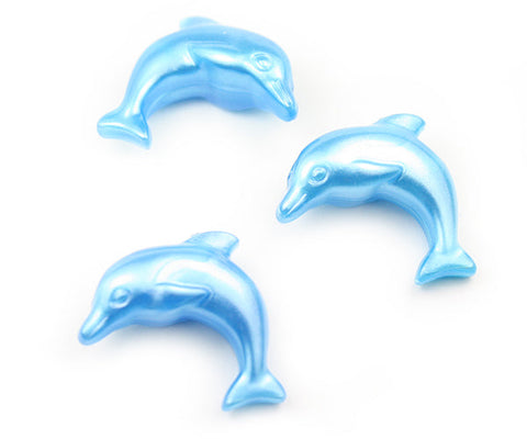 57072 ダーク ブルー パール 25mm ドルフィン ポニービーズ (10個)【在庫あり：★☆☆】