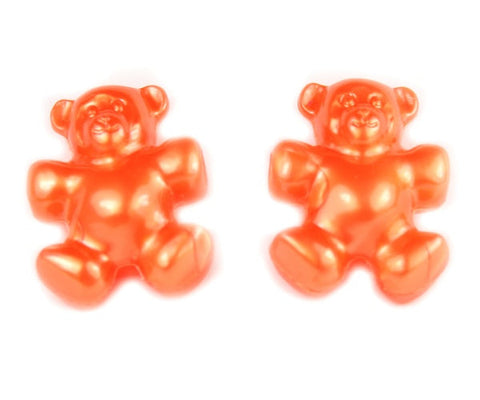 57084 オレンジ パール 25mm テディベア ポニービーズ (10個)【リクエスト入荷】