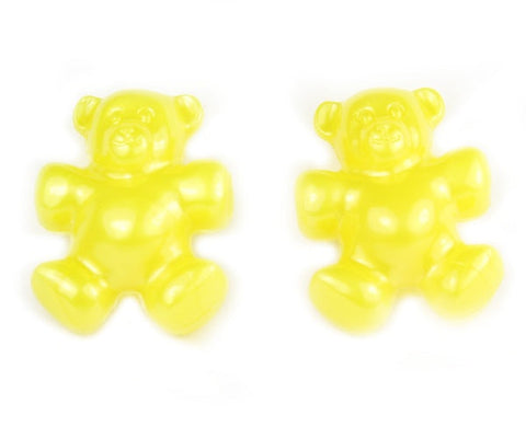 57085 イエロー パール 25mm テディベア ポニービーズ (10個)【リクエスト入荷】