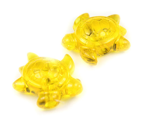 57107 ダーク イエロー 透明 25mm ウミガメ ポニービーズ (10個)【リクエスト入荷】
