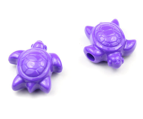 57115 ダーク ライラック 不透明(Opaque) 25mm ウミガメ ポニービーズ (10個)【在庫状況：★★☆】