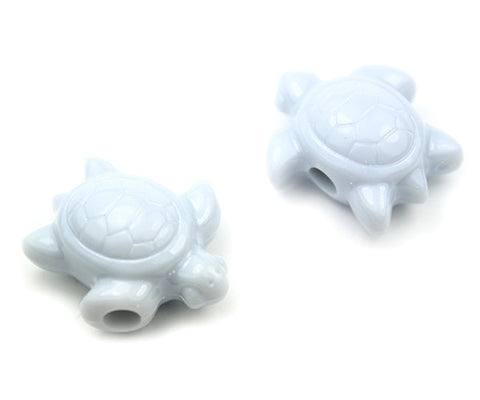 57127 グレイ 不透明(Opaque) 25mm ウミガメ ポニービーズ (10個)【リクエスト入荷】