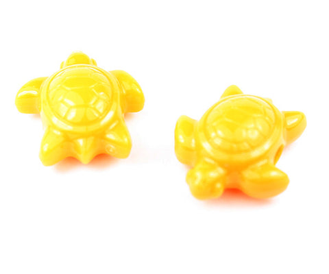 57139 オレンジ 不透明(Opaque) 25mm ウミガメ ポニービーズ (10個)【在庫状況：★★☆】