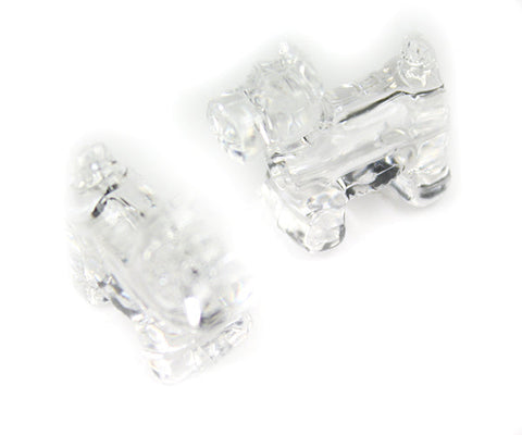 57166 クリスタル 透明 25mm スコッティ ドッグ ポニービーズ (10個)【リクエスト入荷】
