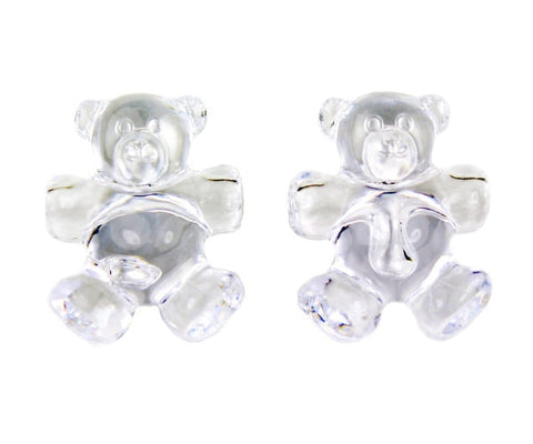 57168 クリスタル 透明 25mm テディベア ポニービーズ (10個)【在庫状況：★★☆】