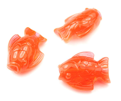 57173 オレンジ 透明 25mm サカナ ポニービーズ (10個)【在庫あり：★☆☆】