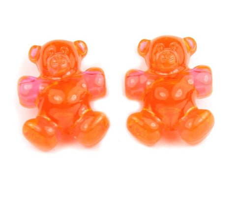 57174 ヒヤシンス 透明 25mm テディベア ポニービーズ (10個)【在庫あり：★☆☆】