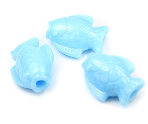 57195 ベイビーブルー 不透明(Opaque) 25mm サカナ ポニービーズ (10個)【在庫あり：★☆☆】