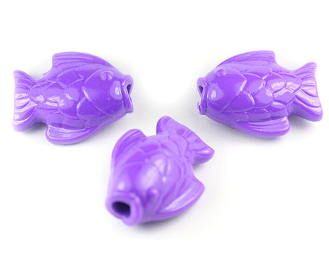 57198 ダーク ライラック 不透明(Opaque) 25mm サカナ ポニービーズ (10個)【リクエスト入荷】