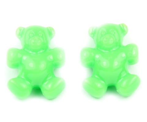 57207 ライム 不透明(Opaque) 25mm テディベア ポニービーズ (10個)【在庫あり：★☆☆】