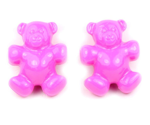 57211 ダーク ピンク 不透明(Opaque) 25mm テディベア ポニービーズ (10個)【在庫あり：★★☆】