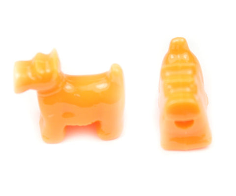 57225 オレンジ 不透明(Opaque) 25mm スコッティ ドッグ ポニービーズ (10個)【在庫あり：★☆☆】
