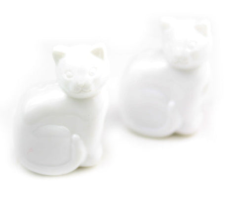 57228 ホワイト 不透明(Opaque) 25mm ネコ ポニービーズ (10個)【在庫状況：★☆☆】