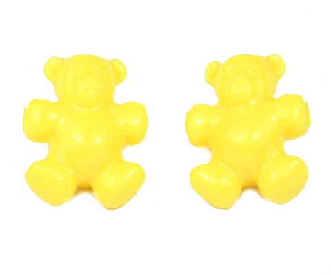 57235 イエロー 不透明(Opaque) 25mm テディベア ポニービーズ (10個)【リクエスト入荷】