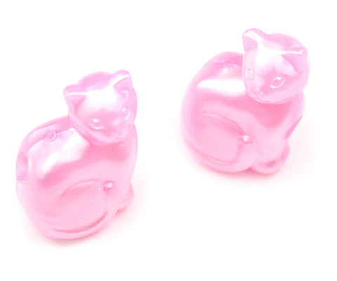 57240 ライト ピンク パール 25mm ネコ ポニービーズ (10個)【在庫状況：入荷待ち】