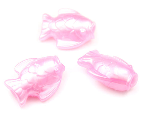 57242 ライト ピンク パール 25mm サカナ ポニービーズ (10個)【リクエスト入荷】