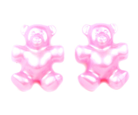 57243 ライト ピンク パール 25mm テディベア ポニービーズ (10個)【在庫あり：★☆☆】