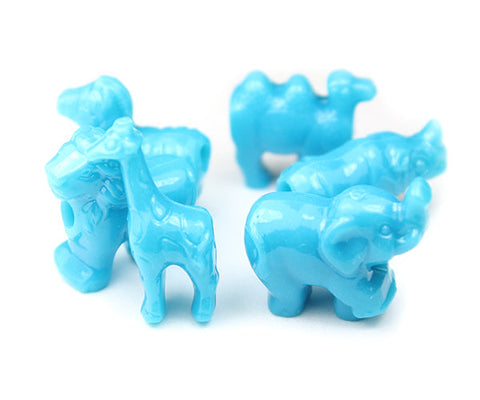 57265 ダーク ターコイズ 不透明(Opaque) 25mm サファリ ポニービーズ (10個)【在庫あり：★☆☆】