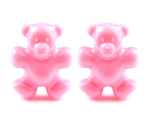 57269 ベイビー ピンク 不透明(Opaque) 25mm テディベア ポニービーズ (10個)【在庫あり：★☆☆】