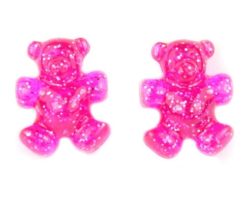 57300 ホット ピンク 閃光(Sparkle) 25mm テディベア ポニービーズ (10個)【在庫あり：★☆☆】