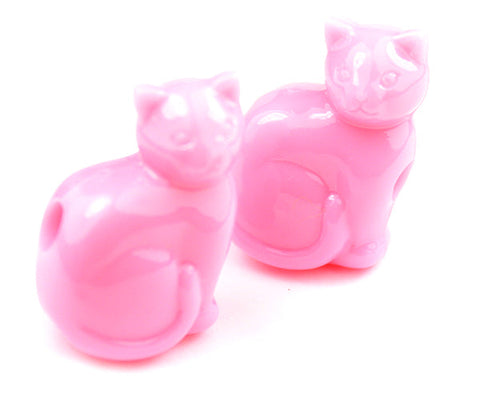 57308 ベイビー ピンク 不透明(Opaque) 25mm ネコ ポニービーズ (10個)【在庫あり：★☆☆】