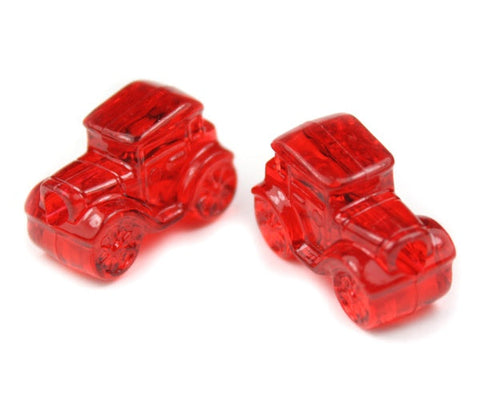 57316 ルビー レッド 透明 25mm クルマ ポニービーズ (10個)【リクエスト入荷】