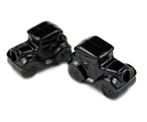 57317 ブラック 不透明(Opaque) 25mm クルマ ポニービーズ (10個)【在庫あり：★☆☆】