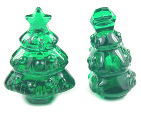 57319 エメラルド 透明 25mm クリスマス ツリー ポニービーズ (10個)【在庫あり：★☆☆】